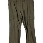 BCBGMAXAZRIA Olive Green Cropped Utility Cargo Pants S Photo 0