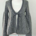 Babydoll Cardigan Wool Sweater Gray Size L Photo 0