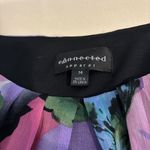 Connected Apparel  Sheath Dress Women's 14 Black Floral Top Sleeveless Back Zip Photo 7