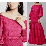 Alexis  Women’s Thalssa Maxi Dress Off Shoulder Ruched Middle Pink Size S NEW Photo 1