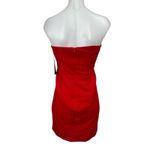 NEW 4th + Reckless Red Bow Strapless Sleeveless Bandeau Mini Bodycon Dress Sz S Photo 1