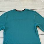 Misook Exclusively  size medium teal blue + black side split blouse Photo 12