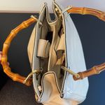 Gucci  Bamboo Shopper Ivory Leather 2way Satchel Bag - Preowned Photo 8