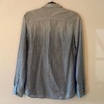 Desigual . Blue Embroidered Floral Bird Button Down Shirt Women's size Medium Photo 6