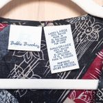 VTG 90s Bobbie Brooks Womens Patchwork Blouse Size L Red Black Floral Boho Artsy Size L Photo 3