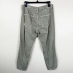 AMO Slouch Trouser in Gray Green Womens 28 Cropped Cotton Blend Jeans Pants Photo 2