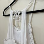 Japna GOA Beachwear By  Sleeveless Crochet Coverup Top White Tie Strap ~ Size S Photo 8