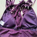 Mossimo Supply Co . Fringe One Piece Swimsuit Purple Sz Medium Photo 5