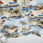 Campia Tropical Beach Poker Camp Shirt Sz Medium Blue Photo 8