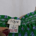 J.Crew  Kelly Green Floral Smocked Ruffle Pajama Tank Top Size L Photo 2