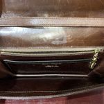 Salvatore Ferragamo Vintage  Chocolate Brown Leather Clutch w/ Detachable Strap Photo 6