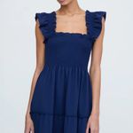 Hill House The Ellie Nap Dress In Wrinkle Resistant Navy Crepe Size Large Photo 1