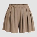 Cider Elastic Waist X-small Tan Shorts Photo 2