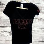 PINK - Victoria's Secret  Rhinestone Short Sleeve Bling Falcons Football Top Sm Photo 0