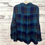 Lane Bryant  Pop Over Tunic Top Plaid Lace Up V-Neck Top 22/24 Photo 1