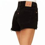 Levi's Levi’s 501 Original Fit High Rise Shorts Women Size 30 Black Cutoff Denim Button Photo 6