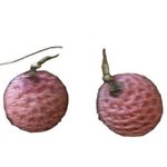 Vintage pink crochet ball earrings Photo 3