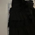 Anthropologie Current Air Women top medium black satin lace coquette witchy Elphaba Victorian Photo 5