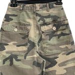 Topshop SZ 2 Camo Jeans High-Rise Green Button-Flap Pockets Wide-Leg Zip-Fly Photo 4