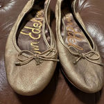 Sam Edelman Gold Leather Ballet Flats Size 6 Photo 2