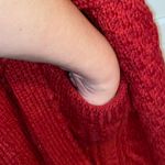 Carraig donn Women’s Ireland Merino Wool Red Cable Knit Cardigan Sweater Size XL Photo 4