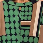 Ali Ro Geometric Print 3/4 Sleeve Button Placket Silk Mini Shift Dress Size 8 Photo 7