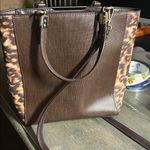 Coach Madison East West Tote bag in Saffiano leather with leopard sides Photo 5