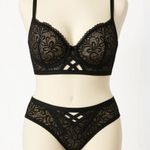 Adore Me NWT  Diara Contour Balconette Bra (38C) and Panty Set (XL)  Black 💛 Photo 0