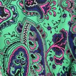 Aerie Pants Womens Medium Green Pink Paisley Satin Jogger Casual Preppy Colorful Photo 5