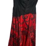 Jovani 100% Silk Sweetheart Strapless Dress Red & Black Women's Plus Size 18 Photo 0