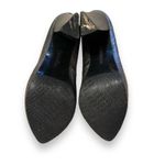 Calvin Klein  Elita Cosmopolitan Stacked Pump Heels in Metallic Silver Sz 8.5‎ Photo 7