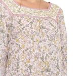 American Eagle  Outfitters Floral Blouse Size M Bohemian Pink Relaxed Summer Boho Photo 8