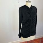 Rachel Parcell  Black Ruched Long Sleeve Top Photo 1