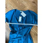 CARVEN NWT Turquoise Party Cocktail Drape Dress Totokaelo FR 38 US 6 Blue Photo 3