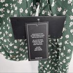 Volcom wrapsicle green floral crop top waist tie along sleeve Small (4/6) NWT Photo 13