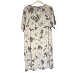 Denim & Co Gray Tie Dye Terry Short Sleeve Scoop Neck Dress Size Medium Photo 4