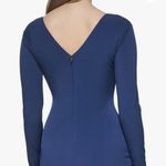 Guess  blue dress knot front‎ fitted v neck long sleeve NEW Photo 1