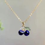 Blueberry Necklace Gold Photo 4