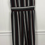 EXPRESS  Jumpsuit Womens Medium Multi Striped Empire Waist Square Neck Wide Strap Photo 0