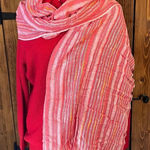 Route 66 Pink, yellow & silver stripes scarf Photo 0