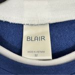 Blair  Blue Butterfly Embroidered Sweatshirt Womens M Grandma Core Casual Cozy Photo 2