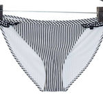 Aerie  Stripe Bikini Bottoms with Ruffles NWT Size Medium Full Coverage Bottom Photo 0