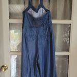 Elevenses Anthropologie   Blue Denim Jumpsuit Size 6 Photo 3