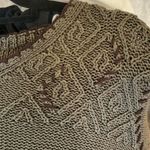 Gizel Olive Green and Brown Knit Flowy Sweater with Ruffle Hem size Large/XL Photo 6