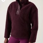 Athleta NWOT  Cozy Sherpa Snap Sweatshirt Pullover Photo 0