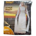 Halloween Roman Beauty Adult Womens Costume Dress Gold Headpiece size S 4 Photo 2