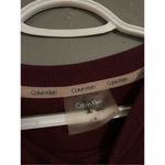 Calvin Klein  Garnet Semi Cropped Crew Neck Sweatshirt Size Large Photo 3
