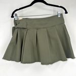 No Boundaries NWT  Y2K Style Military Green Utility Micro‎ Mini Skirt XS Pleated Photo 1
