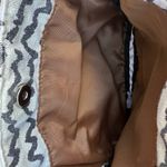 KAVU Keeper Crossbody Bag Purse Canvas Cream Black Zigzag Pattern Brown Lining Photo 5