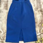 Hunter Bell Porter Dress Sleeveless Sheath Scuba Cut Out Bright Blue Size 2 Photo 6